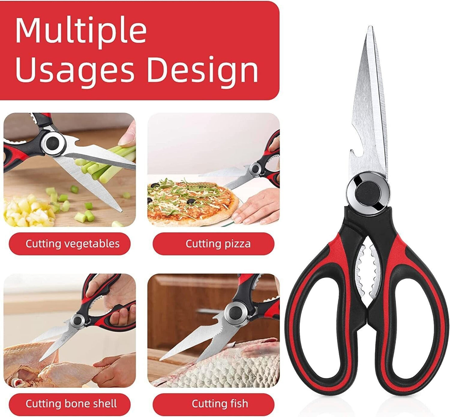 Heavy-Duty Kitchen Shears for Meat & Food Prep