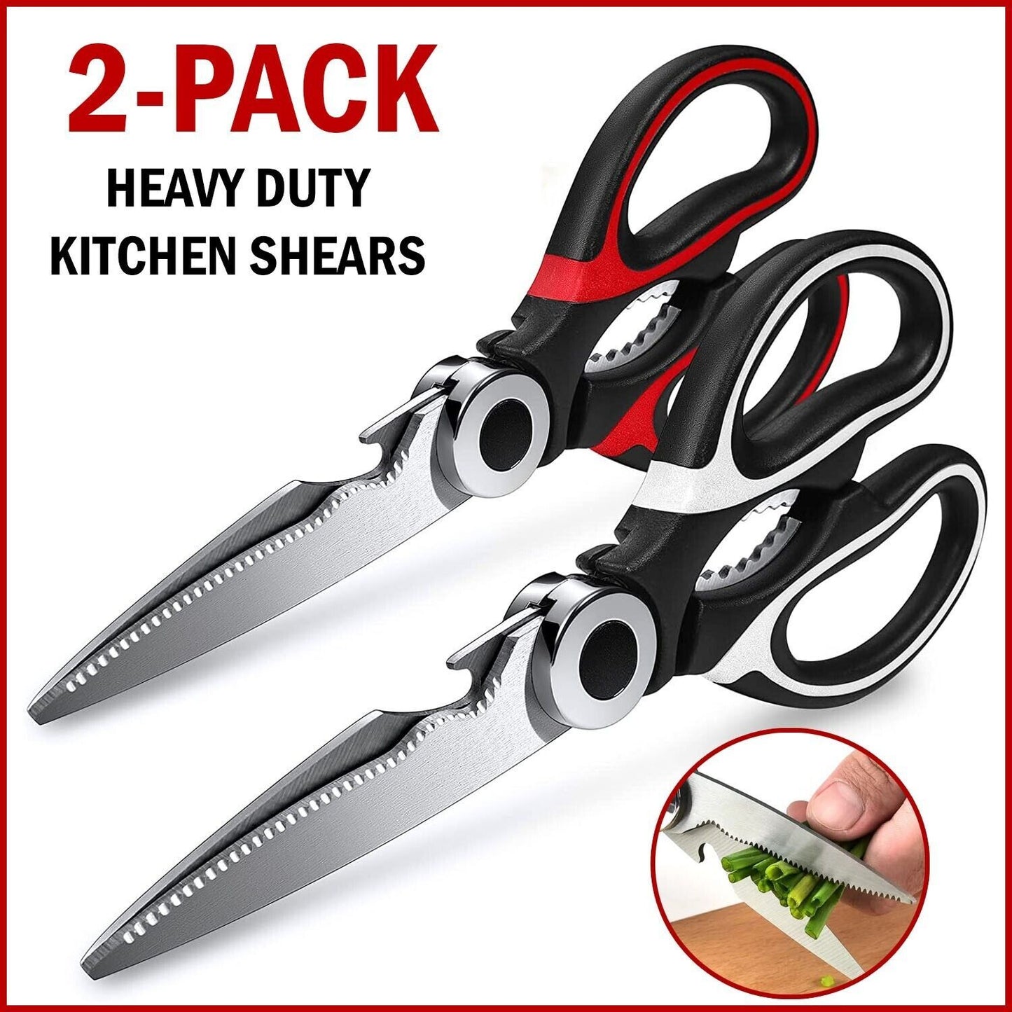 Heavy-Duty Kitchen Shears for Meat & Food Prep