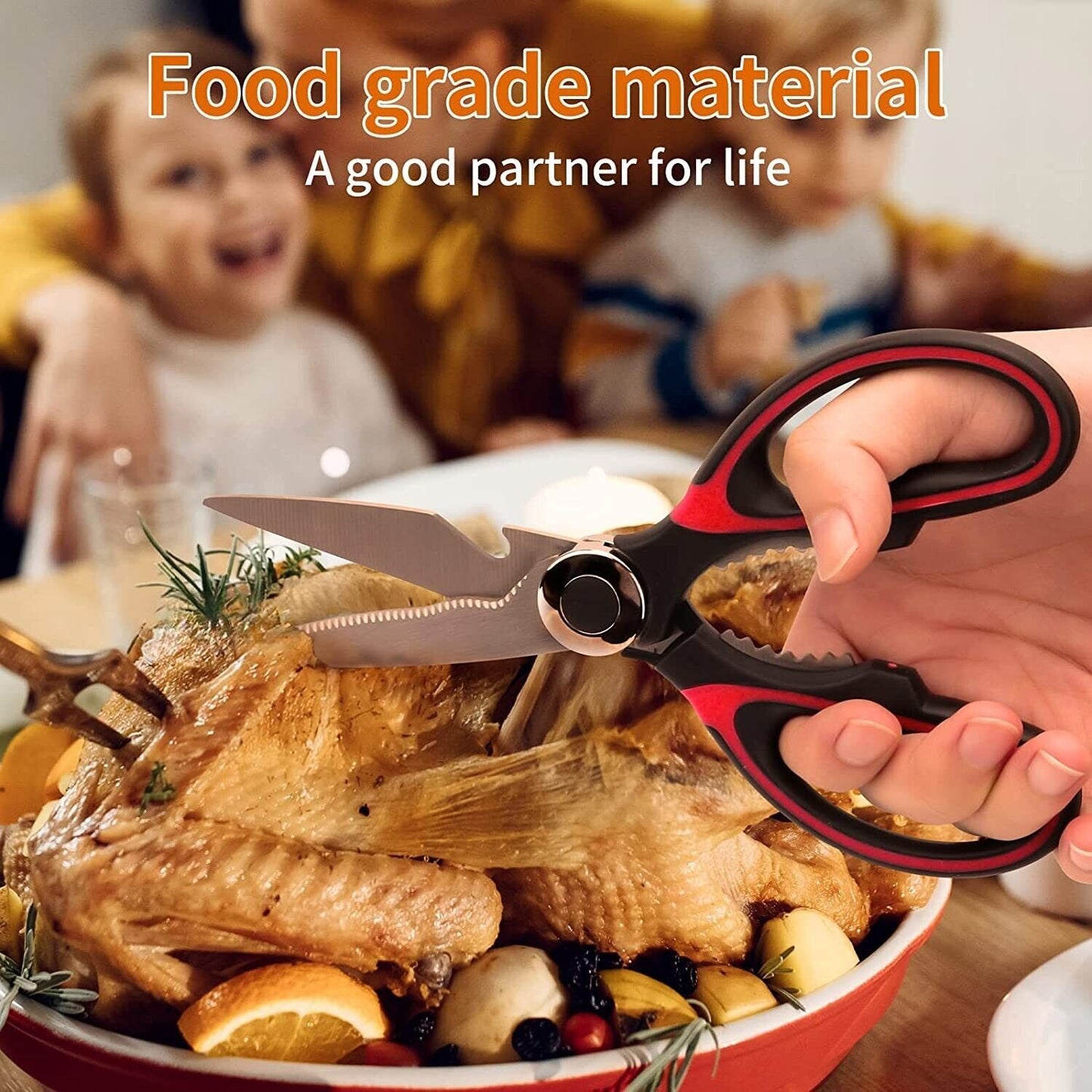 Heavy-Duty Kitchen Shears for Meat & Food Prep