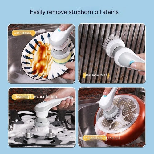 Portable Electric Cleaning Brush: 4-in-1 Cordless Scrubber