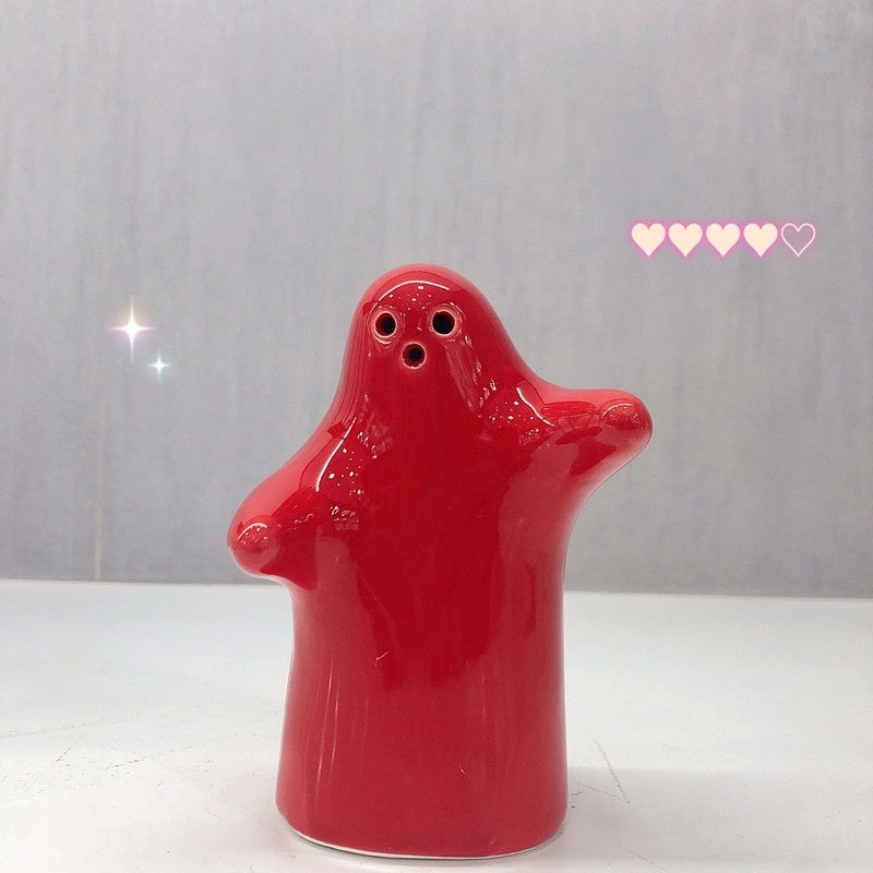 Hug Little Man Wall Dong Pepper And Salt Jar Seasoning Jar Ceramic