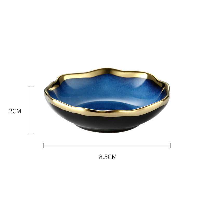 Dark Blue Gradient Ceramic Plate - Phnom Penh Bowl Design