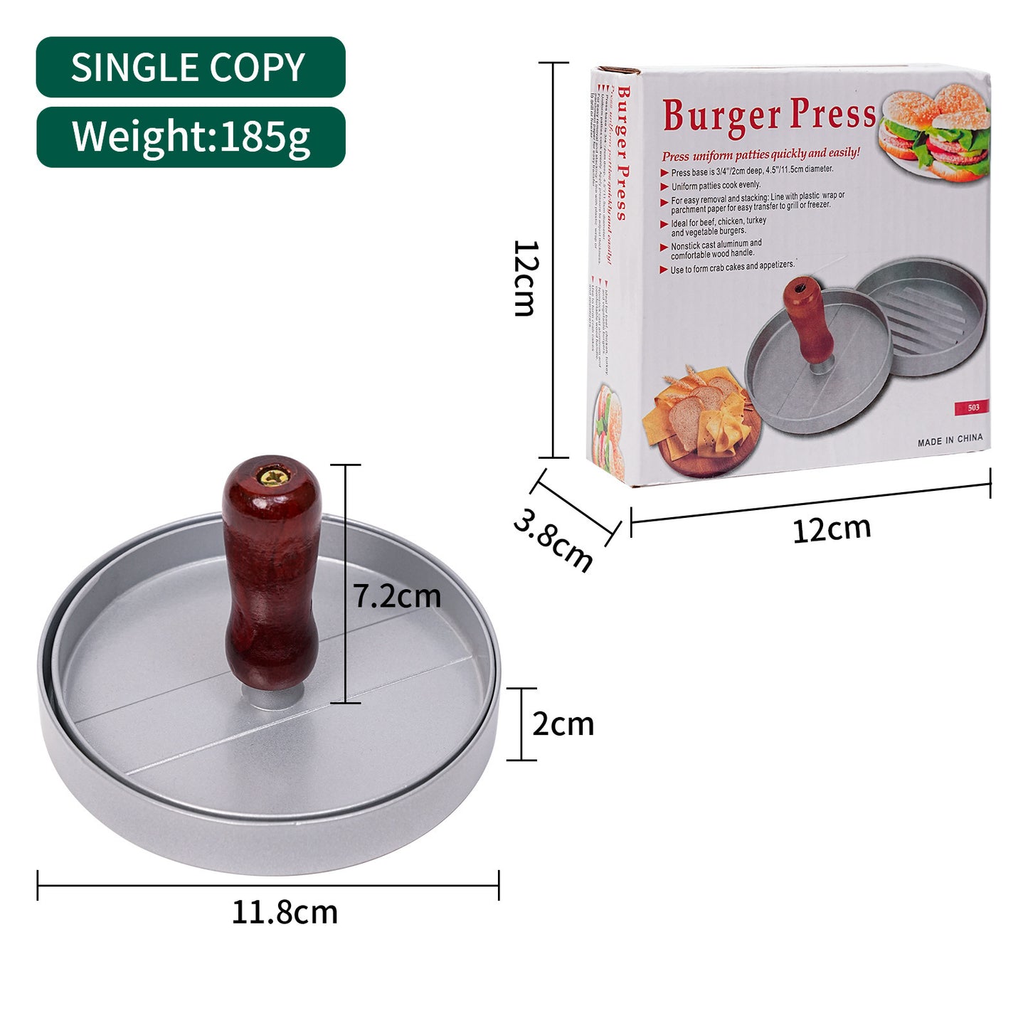 Round Hamburger Press Mold for Perfect Cutlets