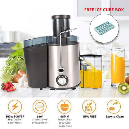 800W Whole Fruit Juicer & Ice Cube Tray Included