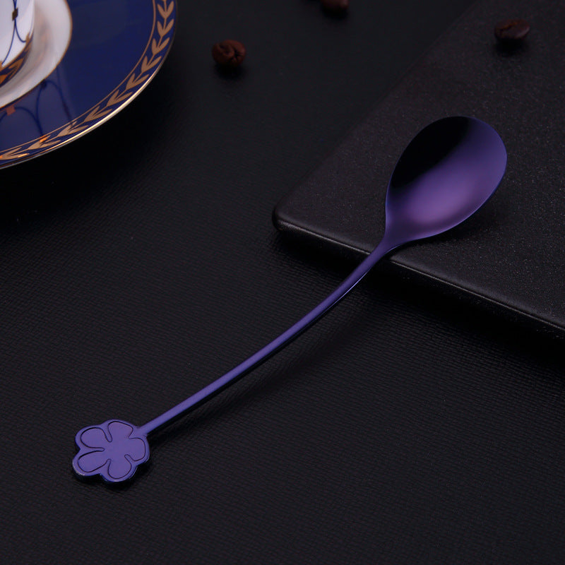 Gold-Plated Stainless Steel Dessert & Coffee Spoon