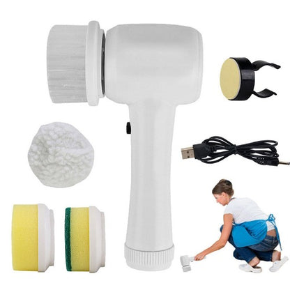 Portable Electric Cleaning Brush: 4-in-1 Cordless Scrubber