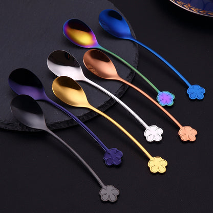 Gold-Plated Stainless Steel Dessert & Coffee Spoon