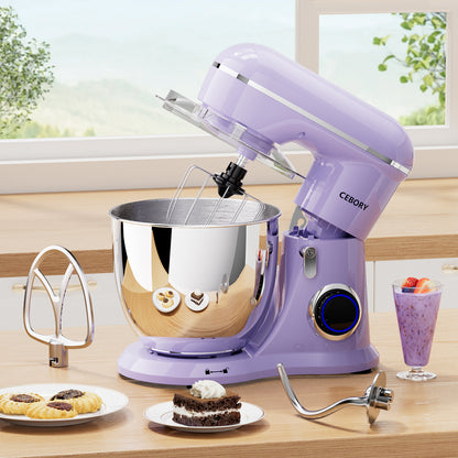 3-IN-1 660W Stand Mixer, 10-Speed, 6.5QT Bowl, Almond Cream