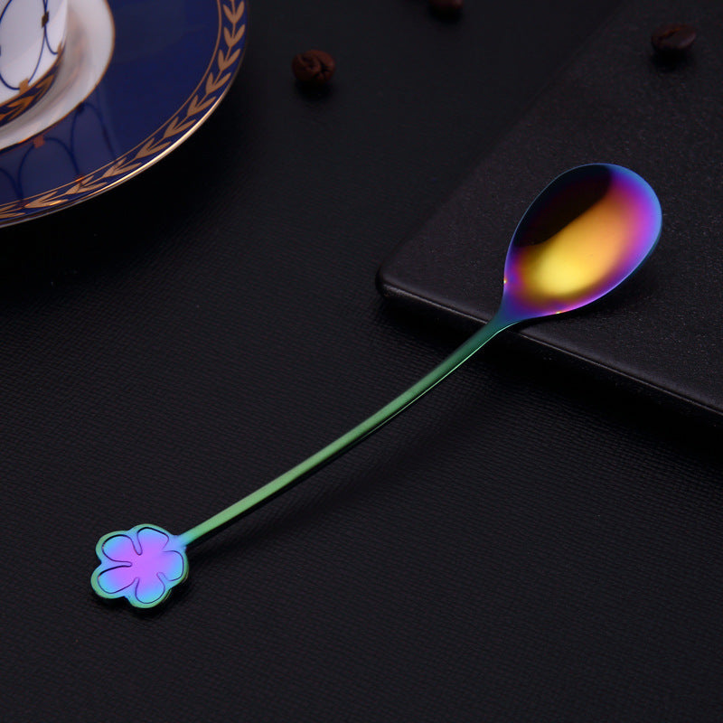 Gold-Plated Stainless Steel Dessert & Coffee Spoon