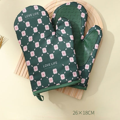 Non-Slip Microwave Oven Gloves: Heat Resistant Cotton