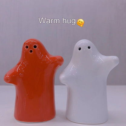 Hug Little Man Wall Dong Pepper And Salt Jar Seasoning Jar Ceramic