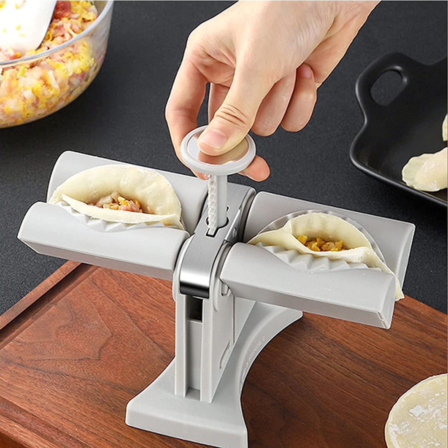 Double Head Dumpling Mold: Kitchen Accessory for Easy Homemade Dumplings