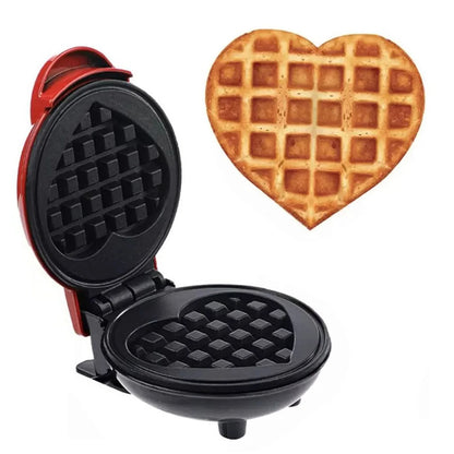 Retro Heart Waffle Maker - Mini Electric 110V