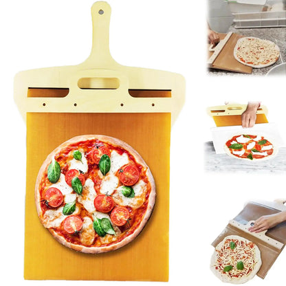 Non-Stick Sliding Pizza Shovel & Cutting Board Tool