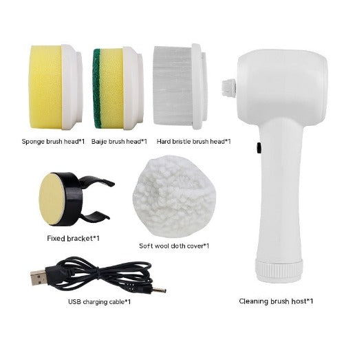 Portable Electric Cleaning Brush: 4-in-1 Cordless Scrubber