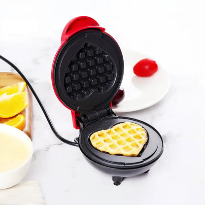 Retro Heart Waffle Maker - Mini Electric 110V